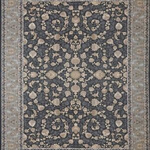 فرش کلاسیک 700 شانه طرح ماهرو زمینه دودی